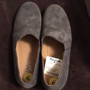 Franco Sarto grey suede flats, NWT and box